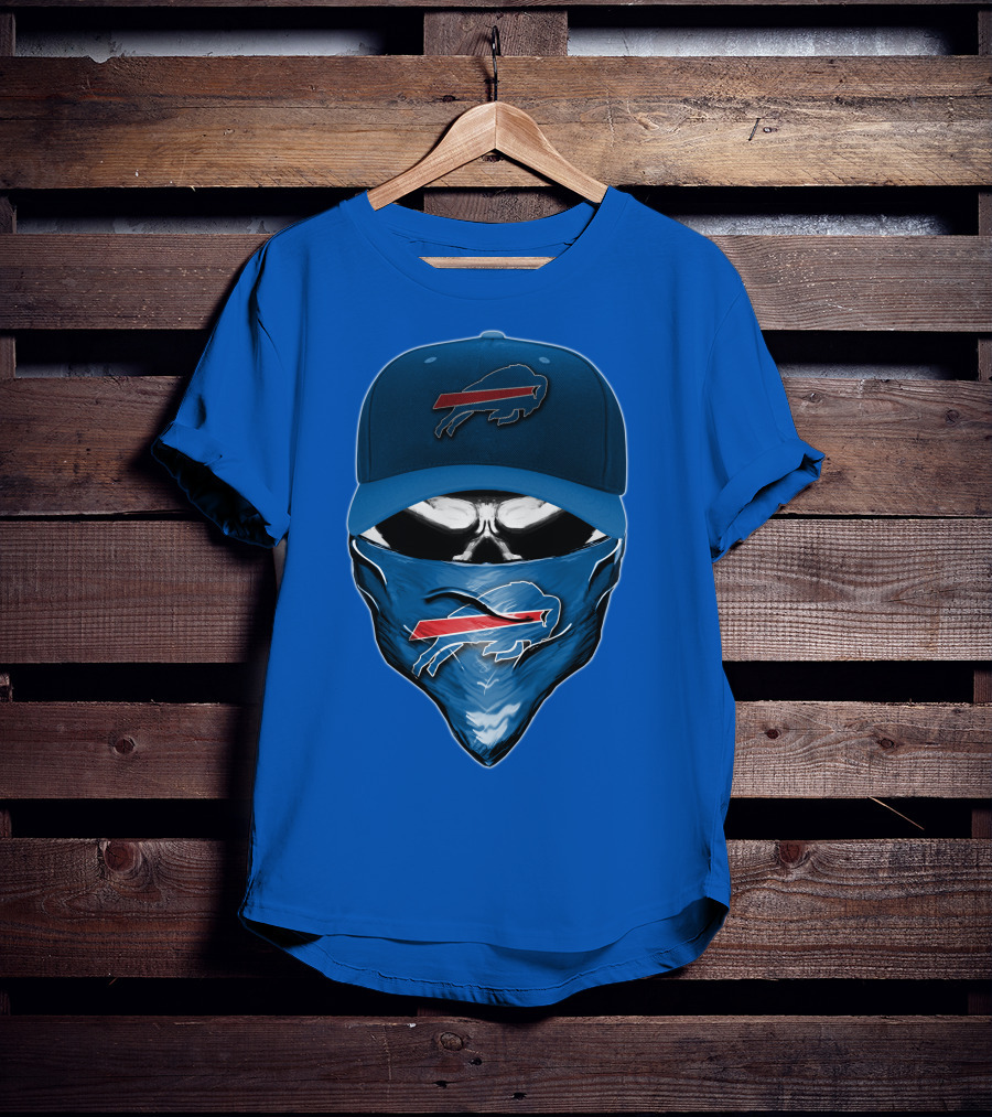 Skull V6 Buffalo Bills Mask And Cap With Team T-Shirt