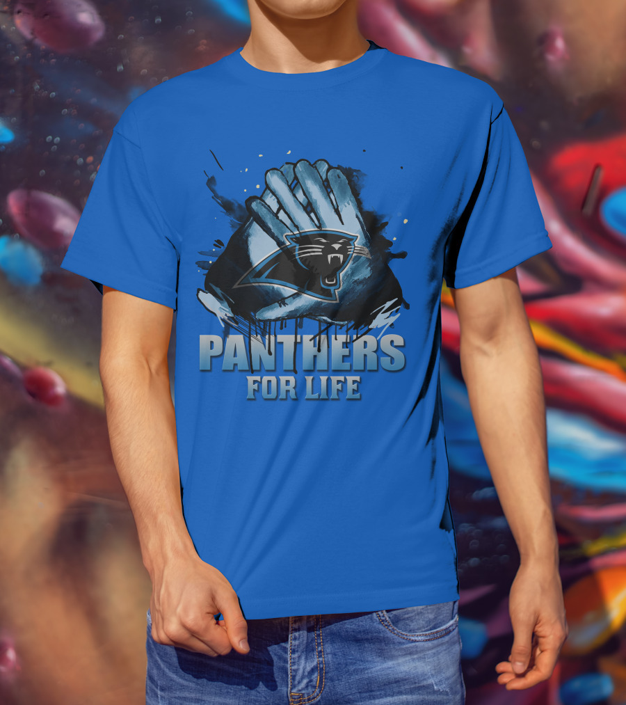 Panthers For Life Carolina Panthers T-Shirt