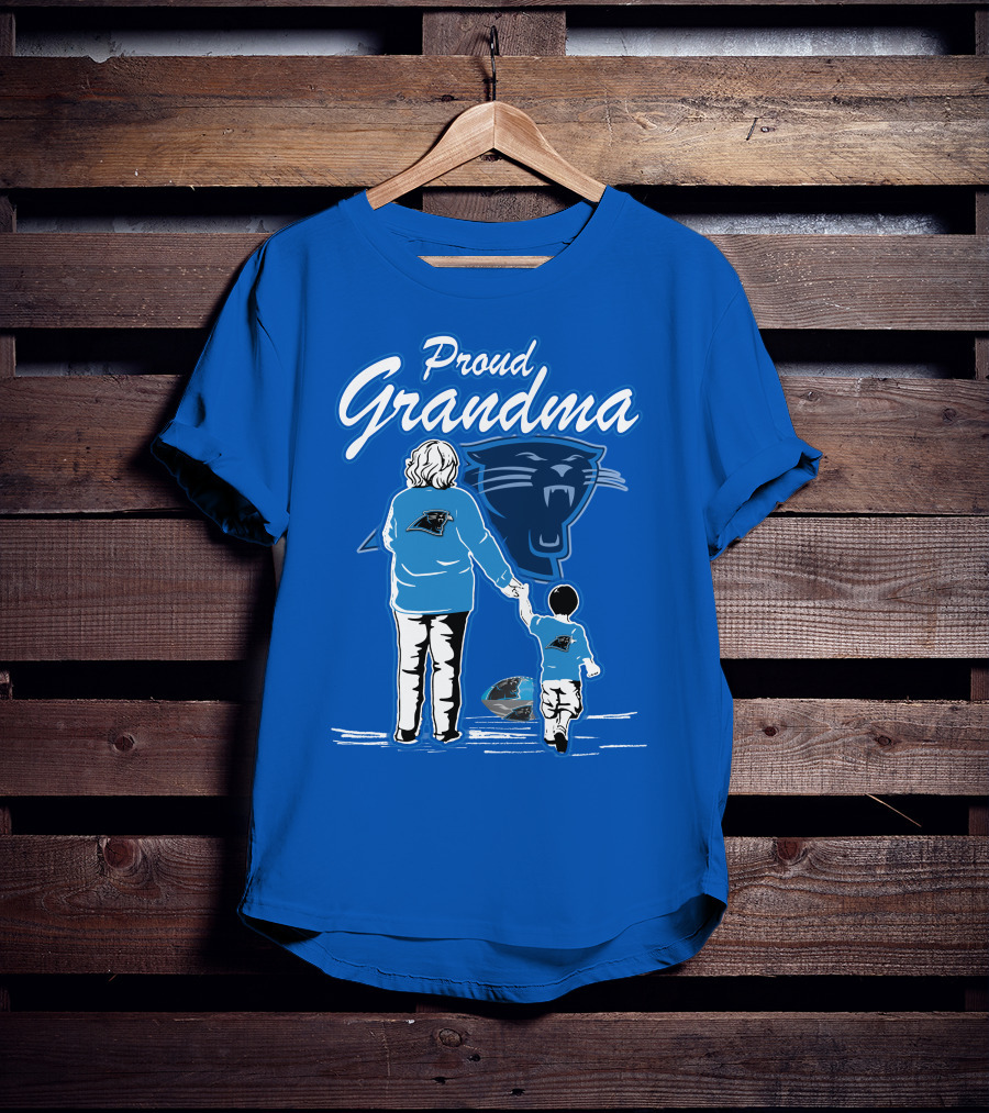 Proud Grandma Carolina Panthers Football Family Connections T-Shirt