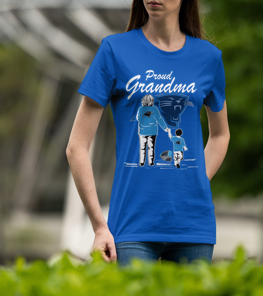 Proud Grandma Carolina Panthers Football Family Connections T-Shirt