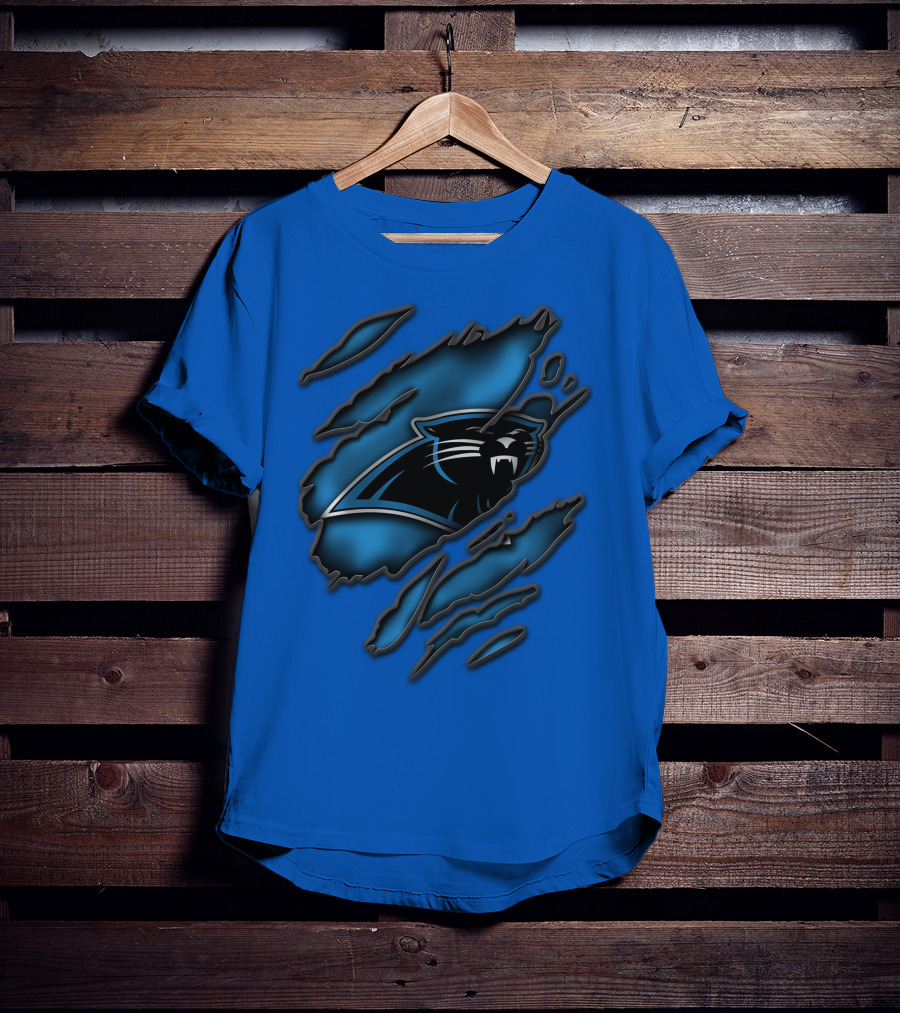 Torn Carolina Panthers Claw Mark T-Shirt