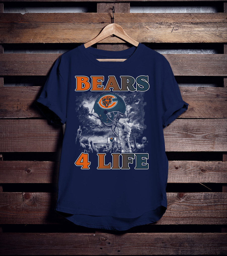 Bears 4 Life Chicago Bears Helmet Celebration T-Shirt