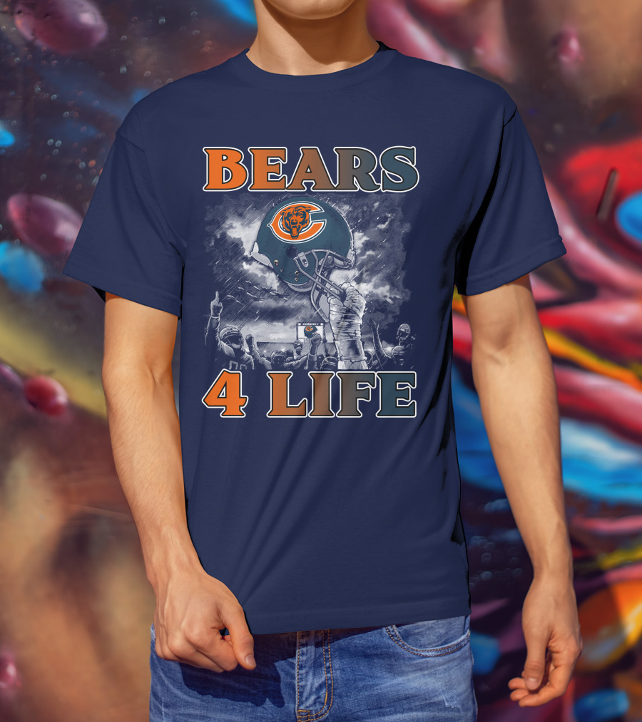 Bears 4 Life Chicago Bears Helmet Celebration T-Shirt