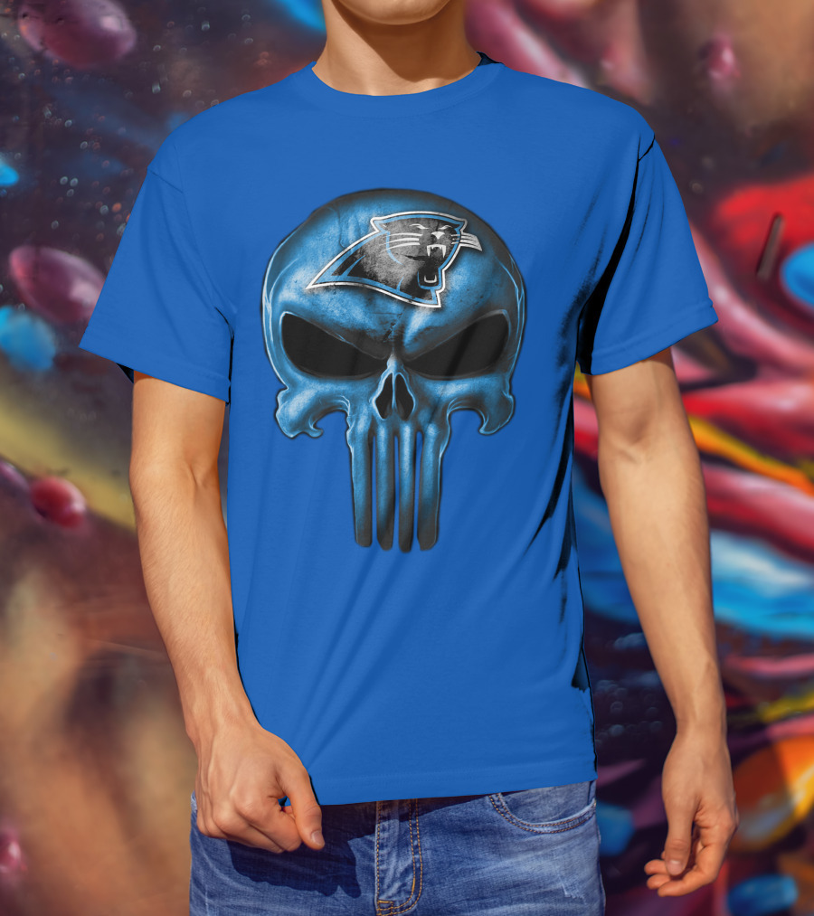 CAROLINA PANTHERS Skull T-Shirt