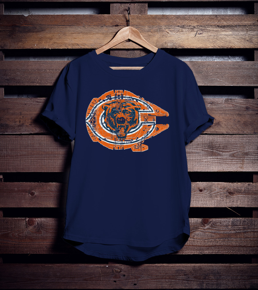 Chicago Bears Millennium Falcon Crossover T-Shirt