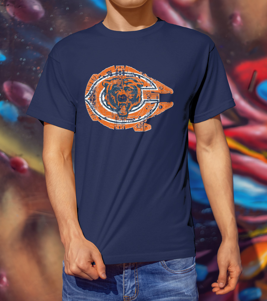 Chicago Bears Millennium Falcon Crossover T-Shirt