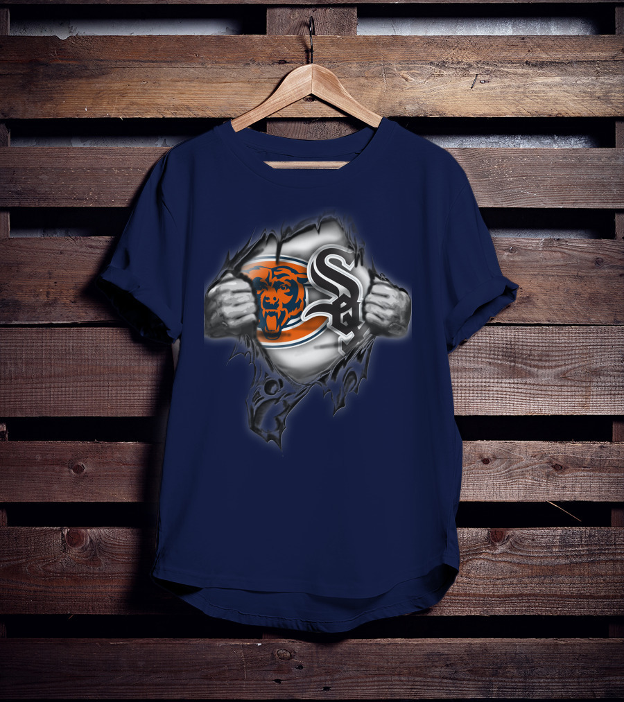 Chicago Bears White Sox Fan Crossover 63 T-Shirt