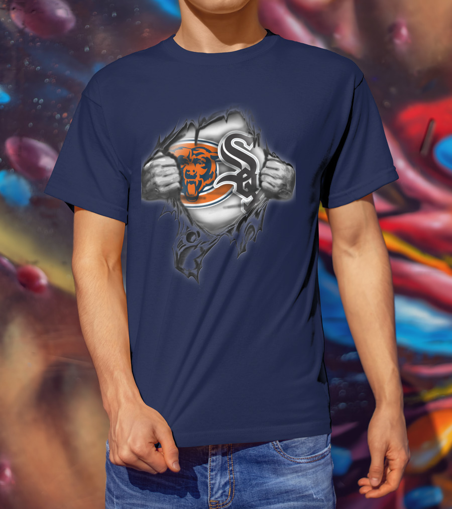 Chicago Bears White Sox Fan Crossover 63 T-Shirt