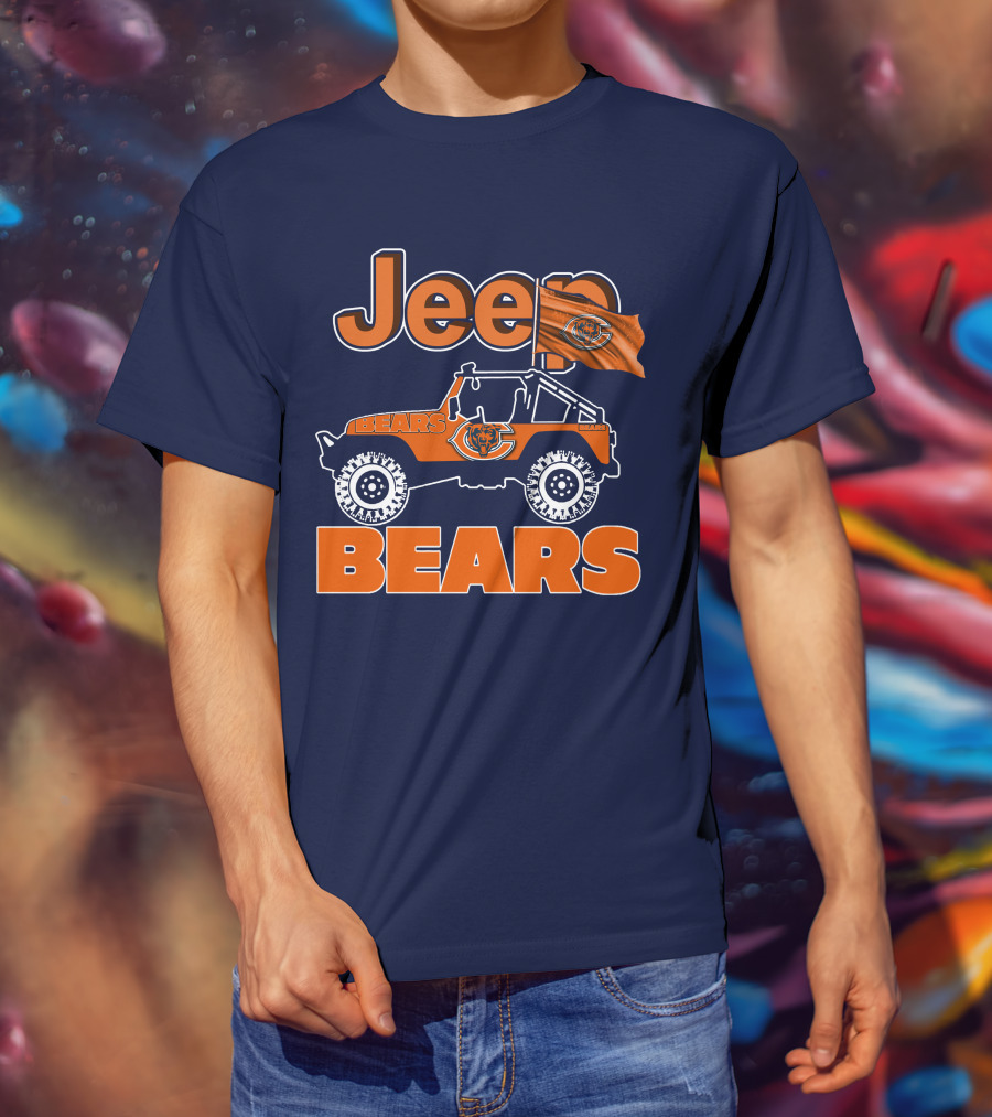 Jeep Chicago Bears Off-Road Enthusiast Fan Gear T-Shirt
