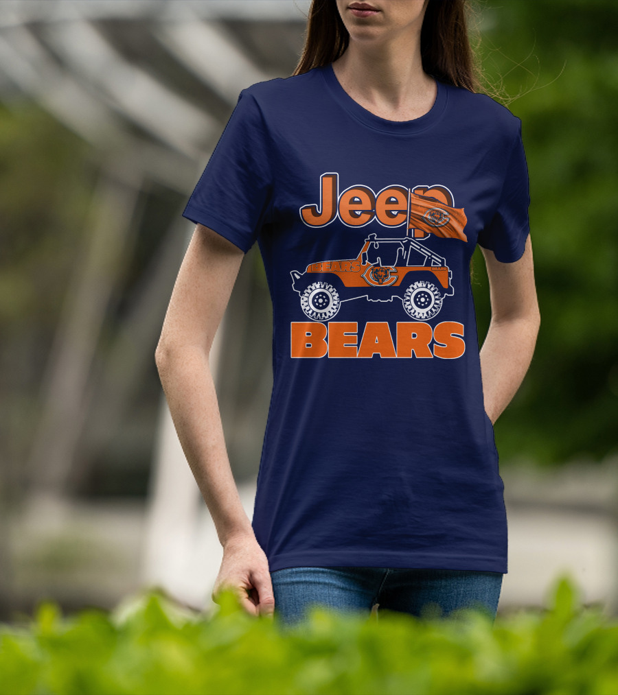 Jeep Chicago Bears Off-Road Enthusiast Fan Gear T-Shirt