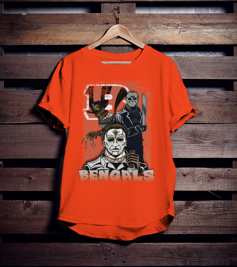 Cincinnati Bengals Horror Icons T-Shirt
