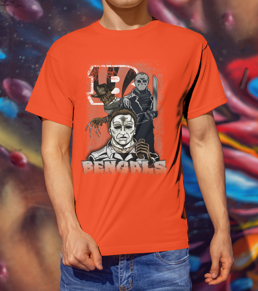 Cincinnati Bengals Horror Icons T-Shirt