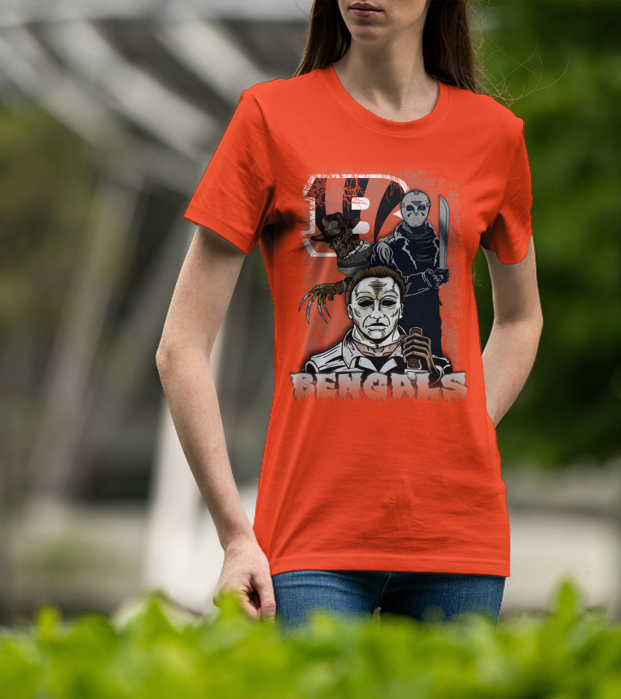 Cincinnati Bengals Horror Icons T-Shirt