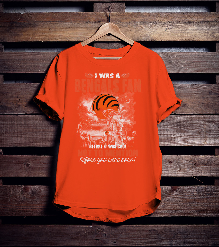 Cincinnati Bengals Fan Before It Was Cool Helmet T-Shirt