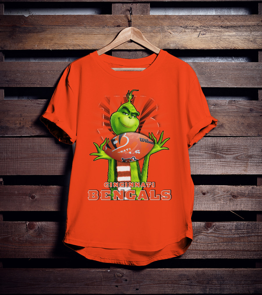 Grinch Cincinnati Bengals Football Nfl Wilson Ball T-Shirt