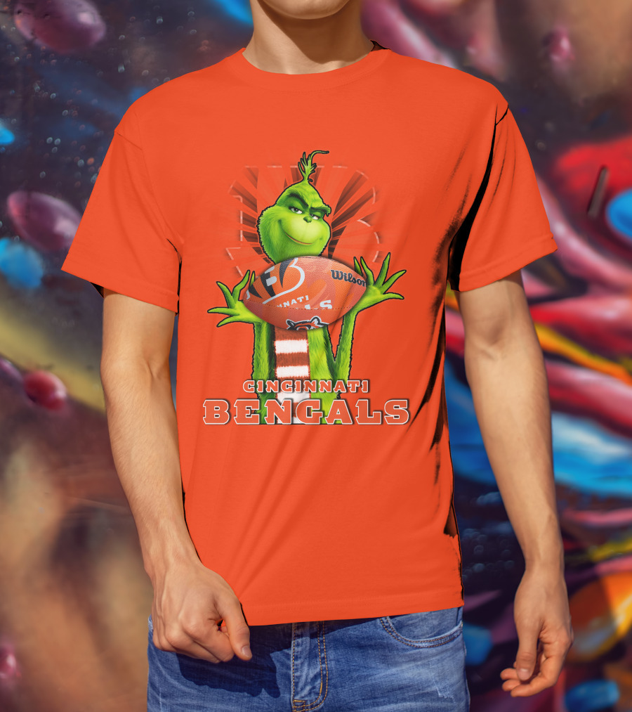 Grinch Cincinnati Bengals Football Nfl Wilson Ball T-Shirt