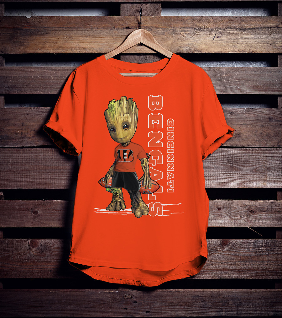 Groot V1 Cincinnati Bengals Football T-Shirt