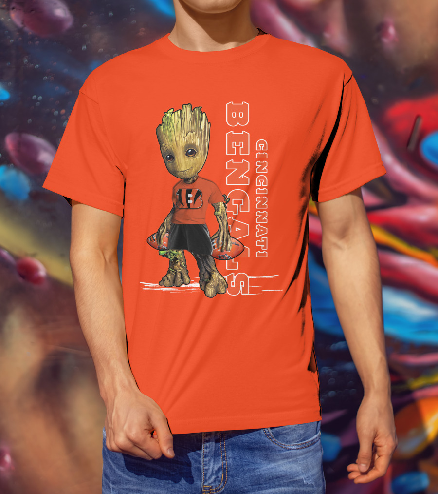 Groot V1 Cincinnati Bengals Football T-Shirt