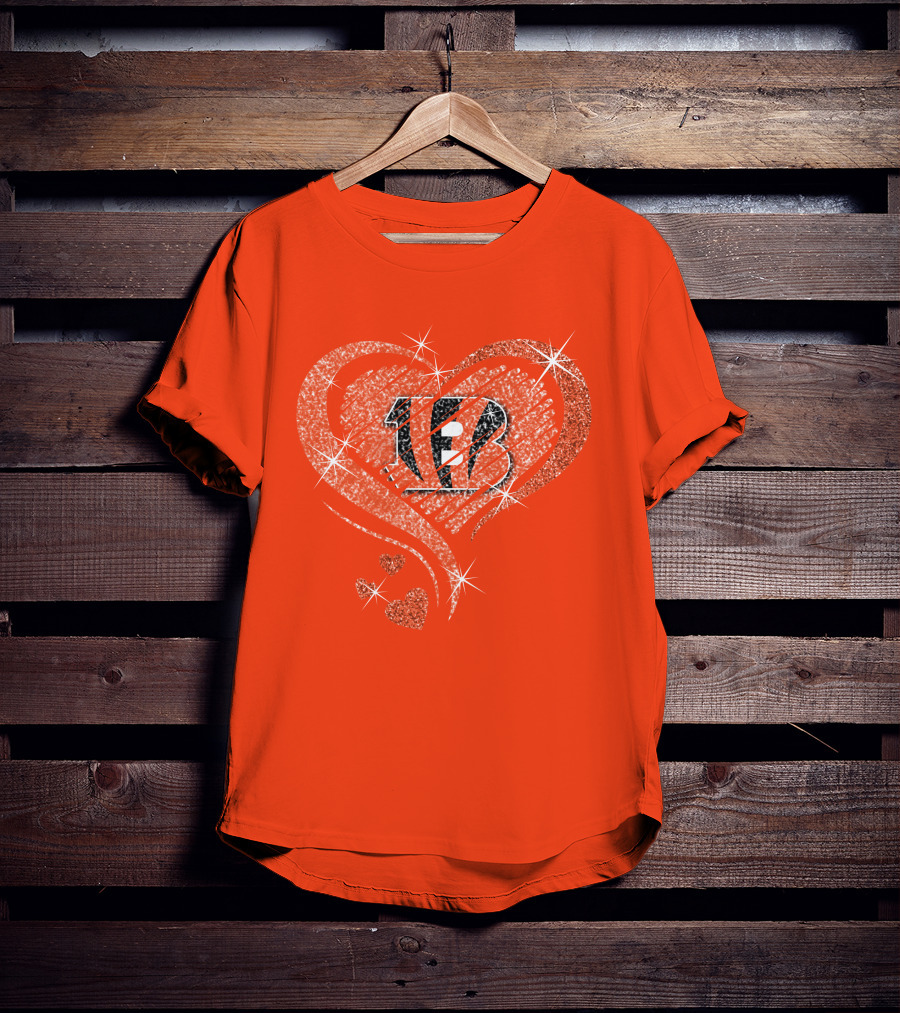 Heart Diamond Bengals Love T-Shirt