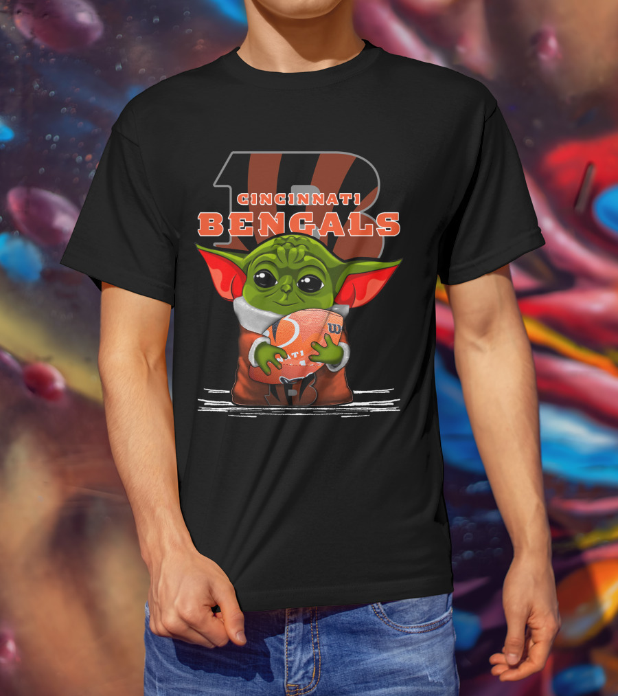 Yoda Cincinnati Bengals Football Fan T-Shirt