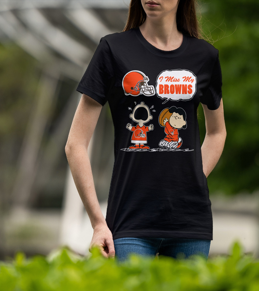 I Miss My Cleveland Browns 67 Football Fan Nostalgia T-Shirt