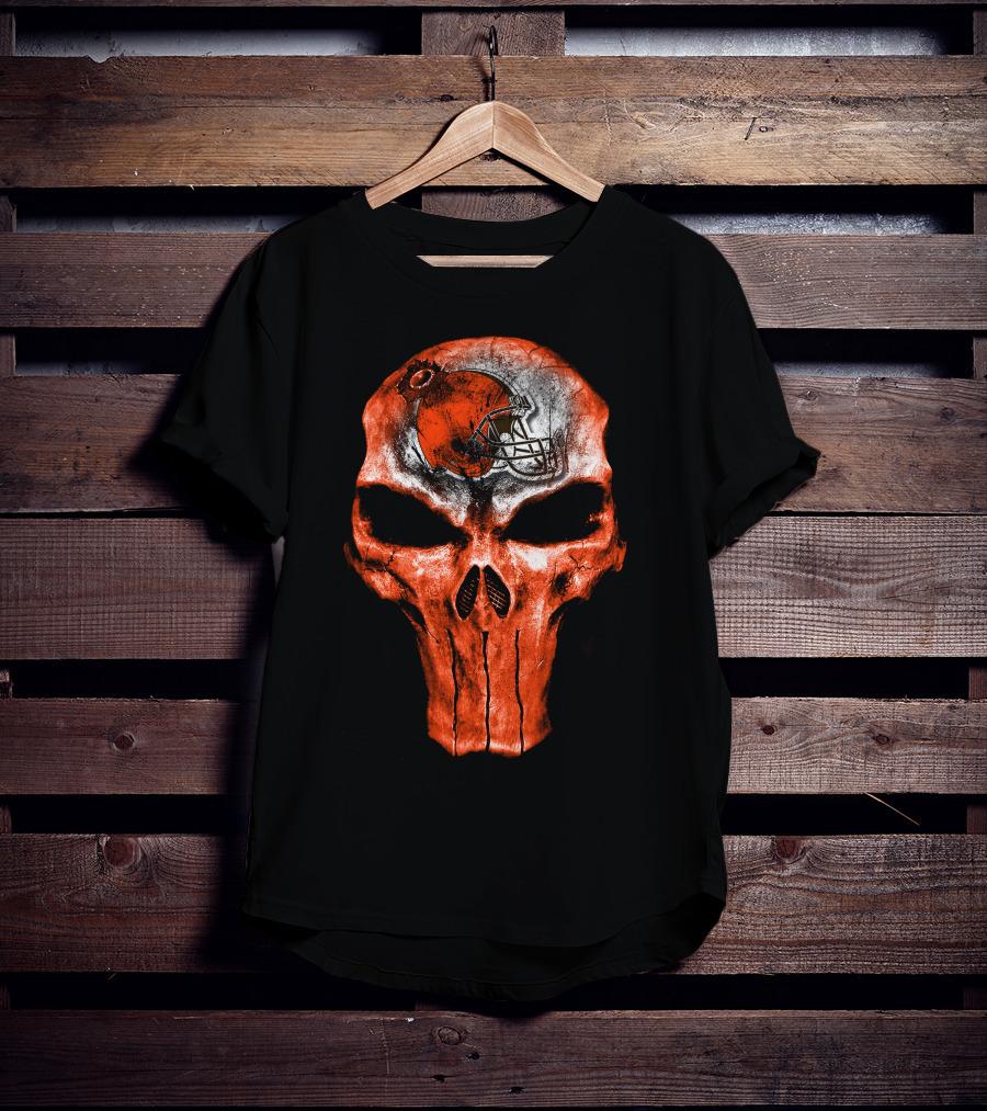 Cleveland Browns Skull Helmet 40 T-Shirt