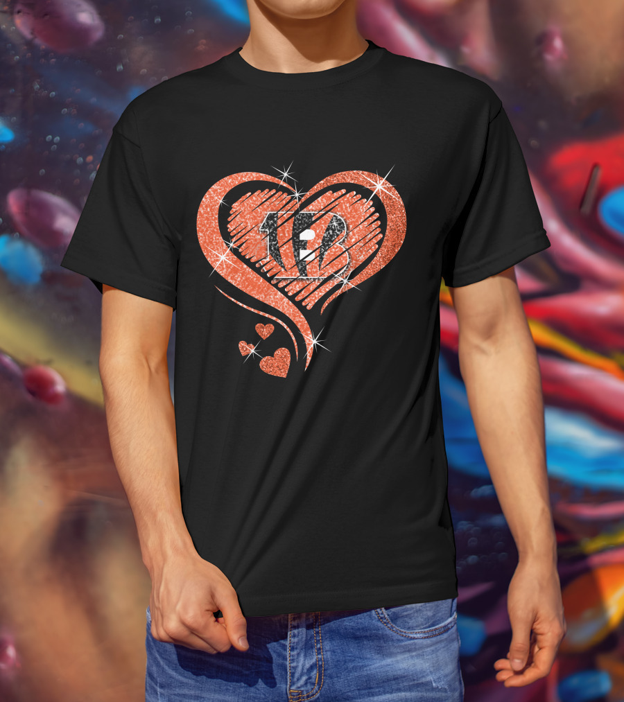 Heart 13 Cincinnati Bengals T-Shirt