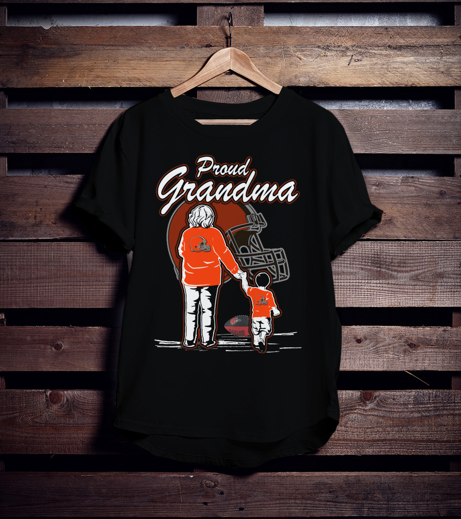 Proud Grandma Cleveland Browns Football Family Fan T-Shirt