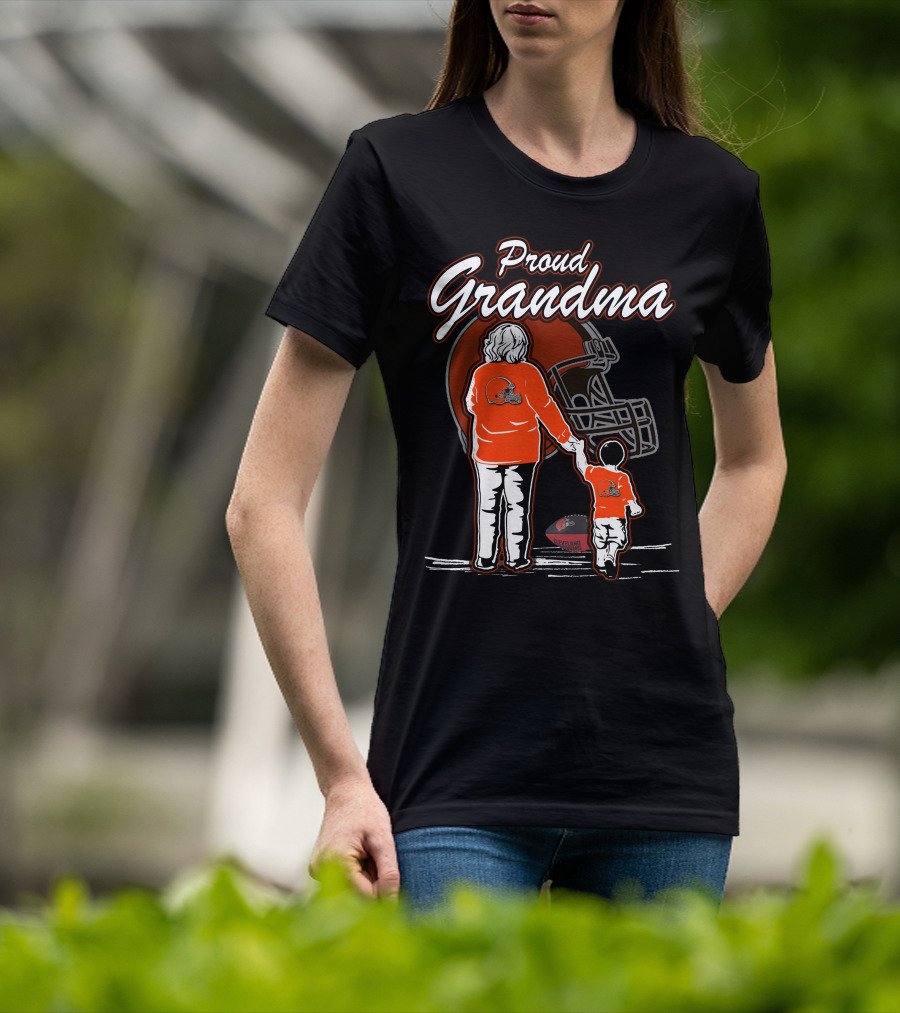 Proud Grandma Cleveland Browns Football Family Fan T-Shirt