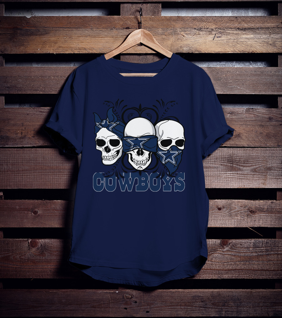 Cowboys Three Skulls Bandana Stars T-Shirt