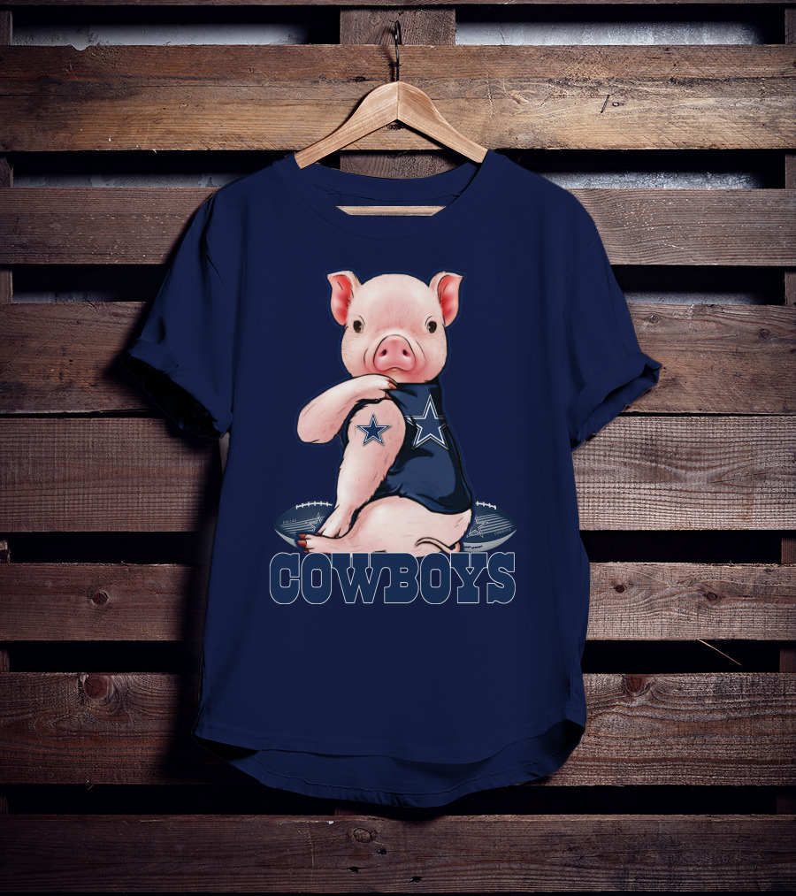 Pig COWBOYS Football Star T-Shirt