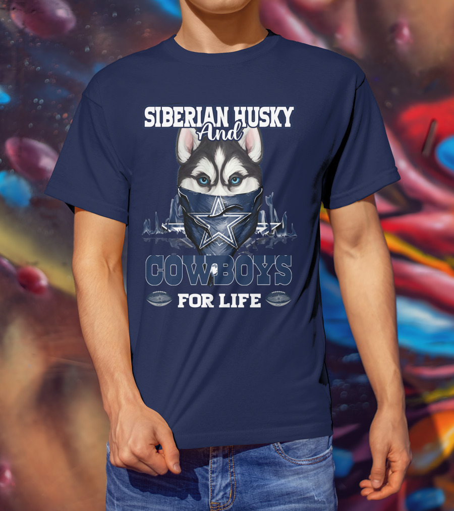 Siberian Husky And Cowboys For Life T-Shirt