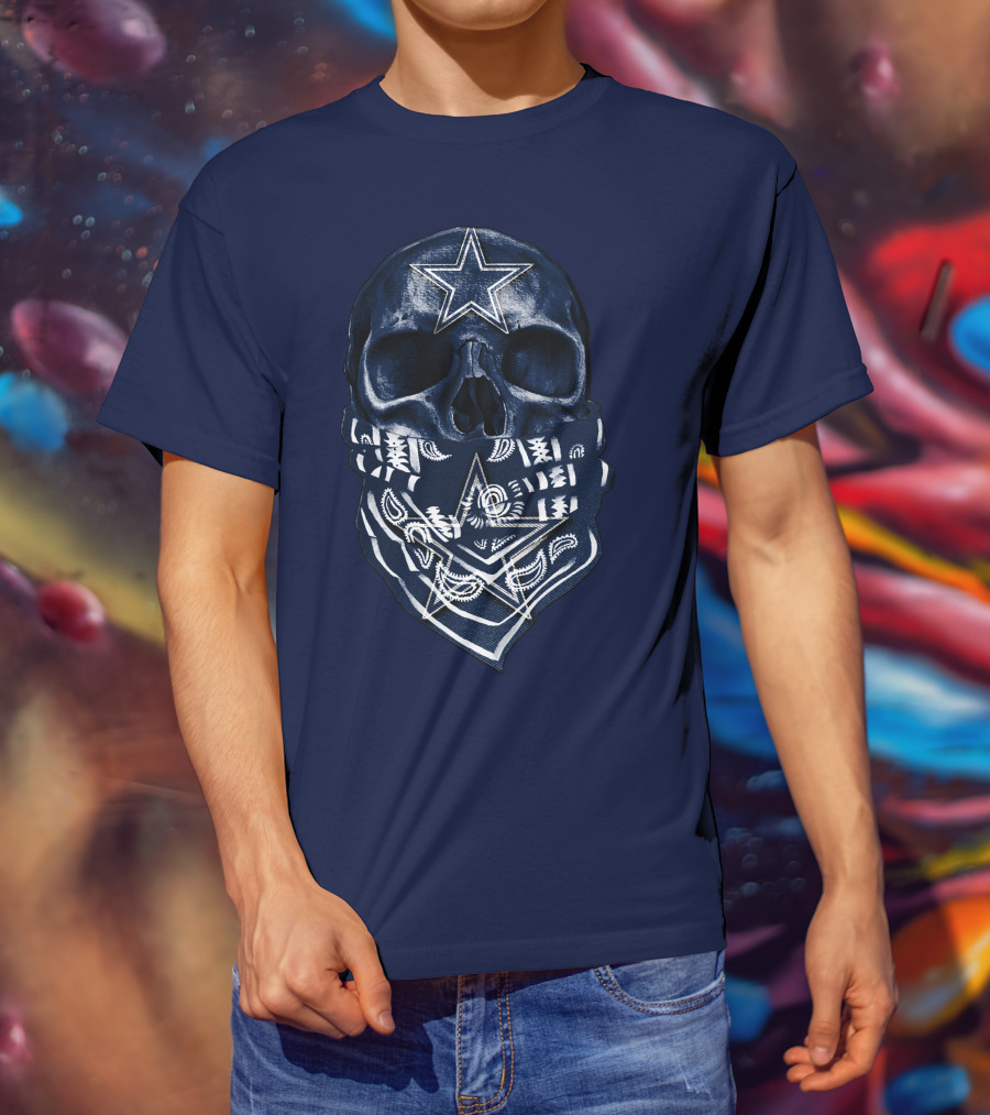 Dallas Cowboys Skull Bandana T-Shirt