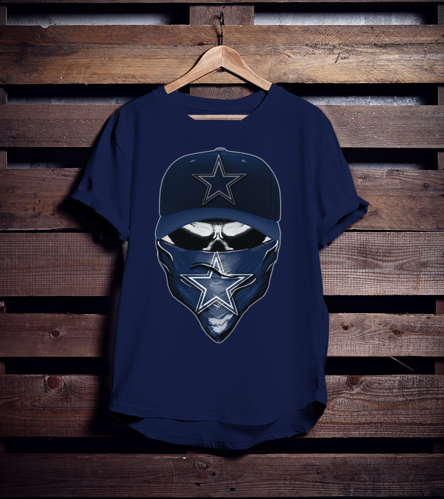 Dallas Cowboys Skull Star Logo Fan Gear T-Shirt
