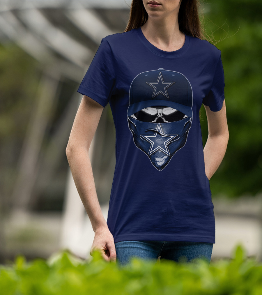 Dallas Cowboys Skull Star Logo Fan Gear T-Shirt