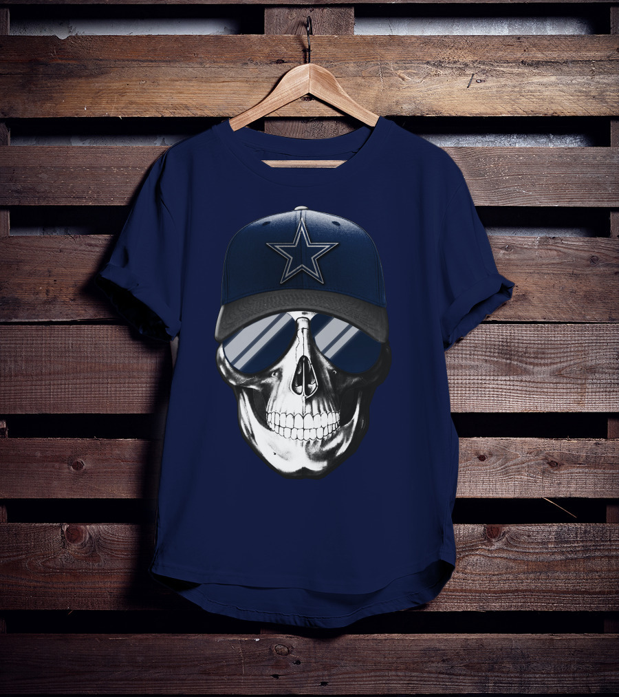 Skull Dallas Cowboys Star Hat Sunglasses T-Shirt