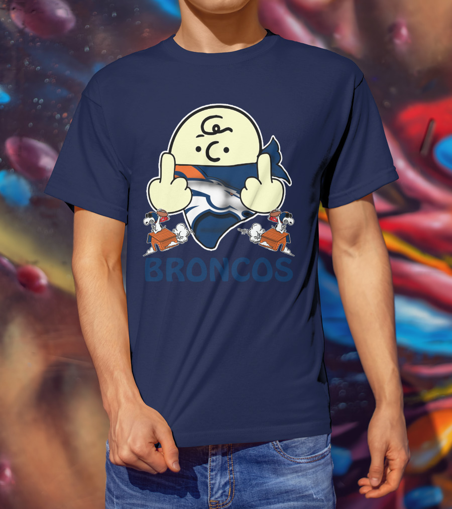 Denver Broncos 28 Iconic Cartoon Characters And Football Team T-Shirt