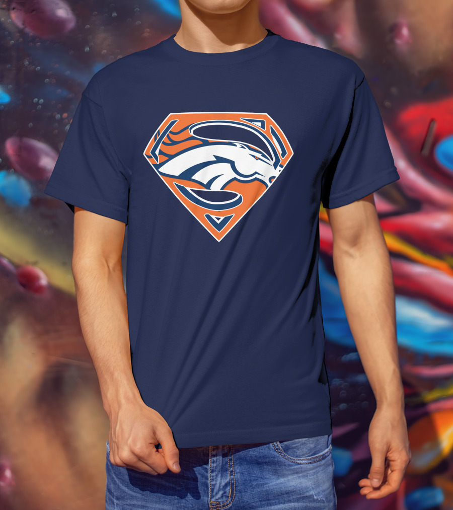 Denver Broncos Superhero Logo T-Shirt