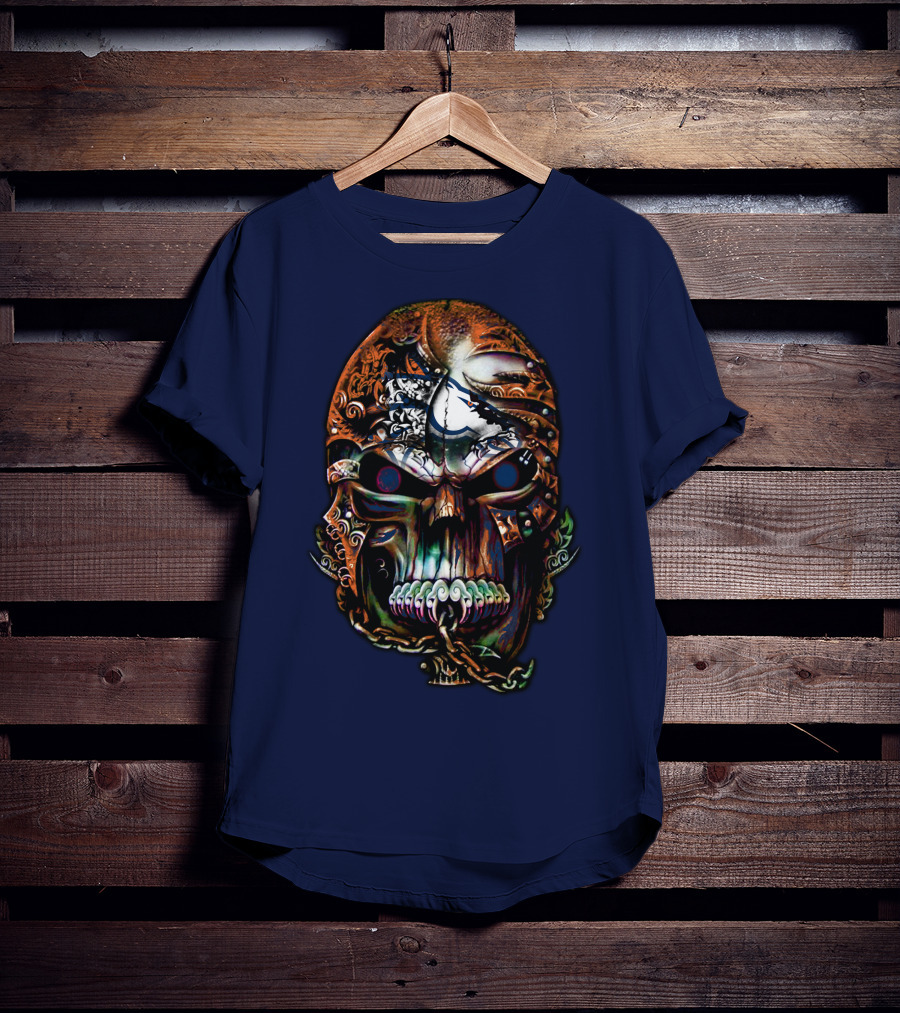 Denver Broncos 53 Skull Art T-Shirt