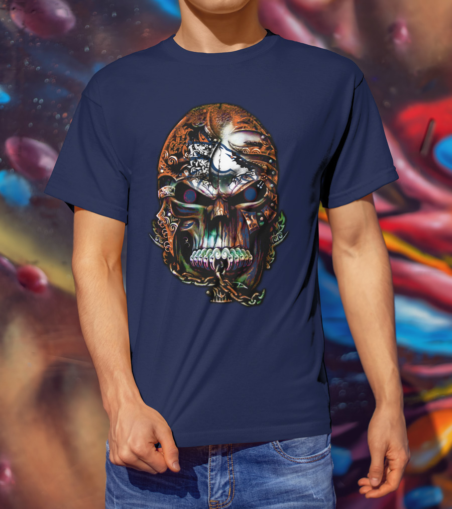 Denver Broncos 53 Skull Art T-Shirt