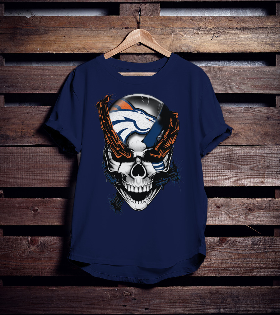Denver Broncos Skull Logo T-Shirt