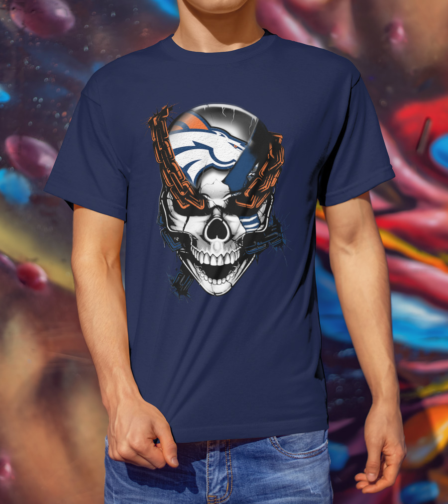 Denver Broncos Skull Logo T-Shirt