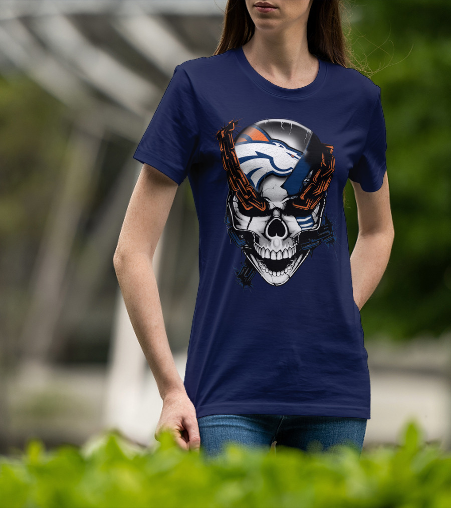 Denver Broncos Skull Logo T-Shirt