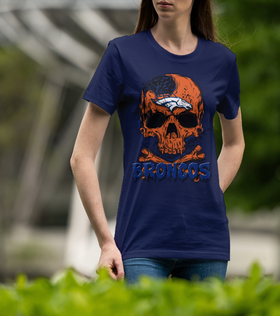 Broncos Skull Design Featuring Team T-Shirt