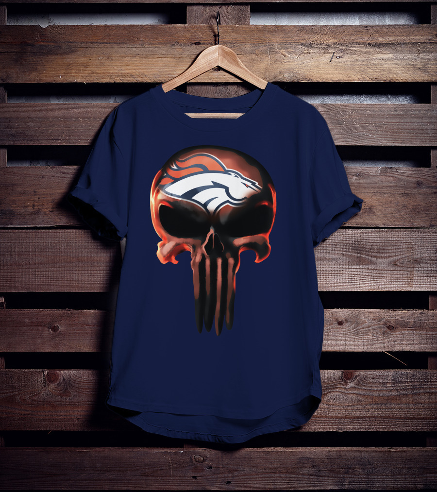 Denver Broncos Skull T-Shirt