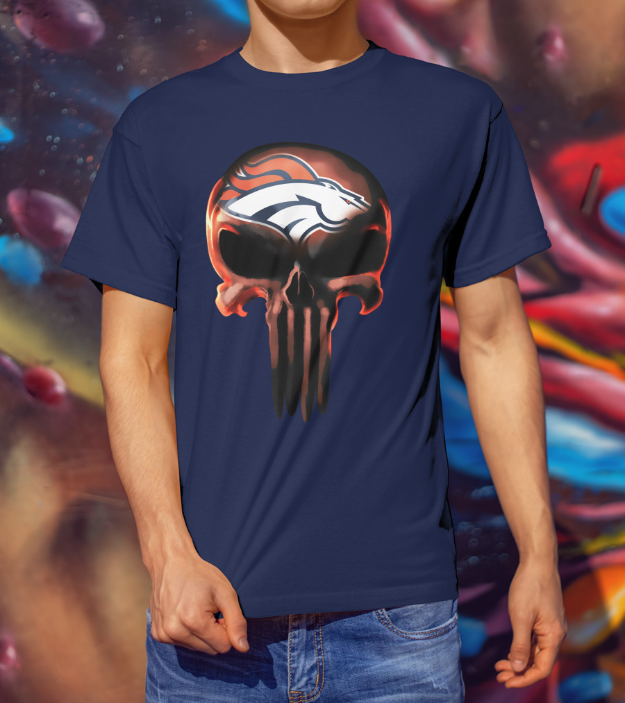 Denver Broncos Skull T-Shirt