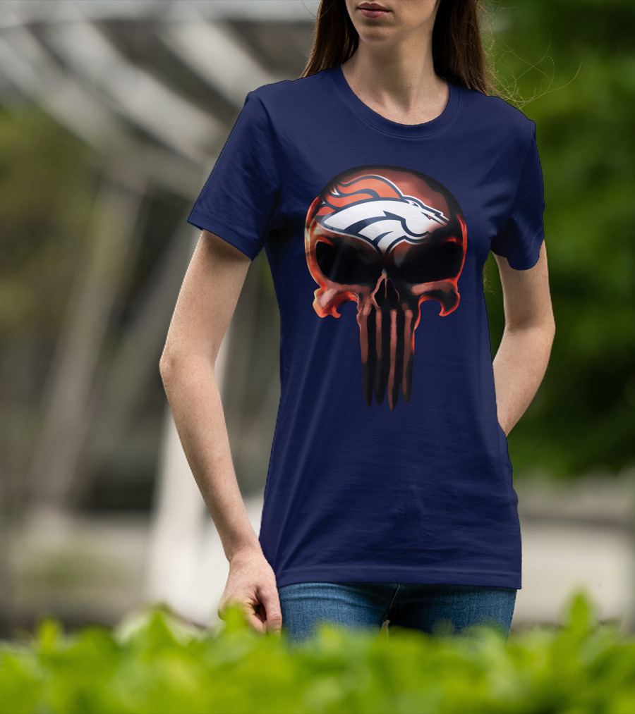 Denver Broncos Skull T-Shirt