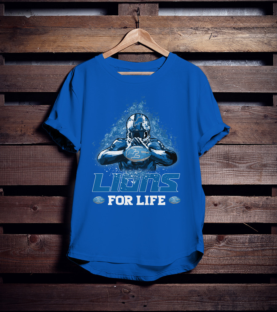 Lions For Life Detroit Lions Football Player T-Shirt