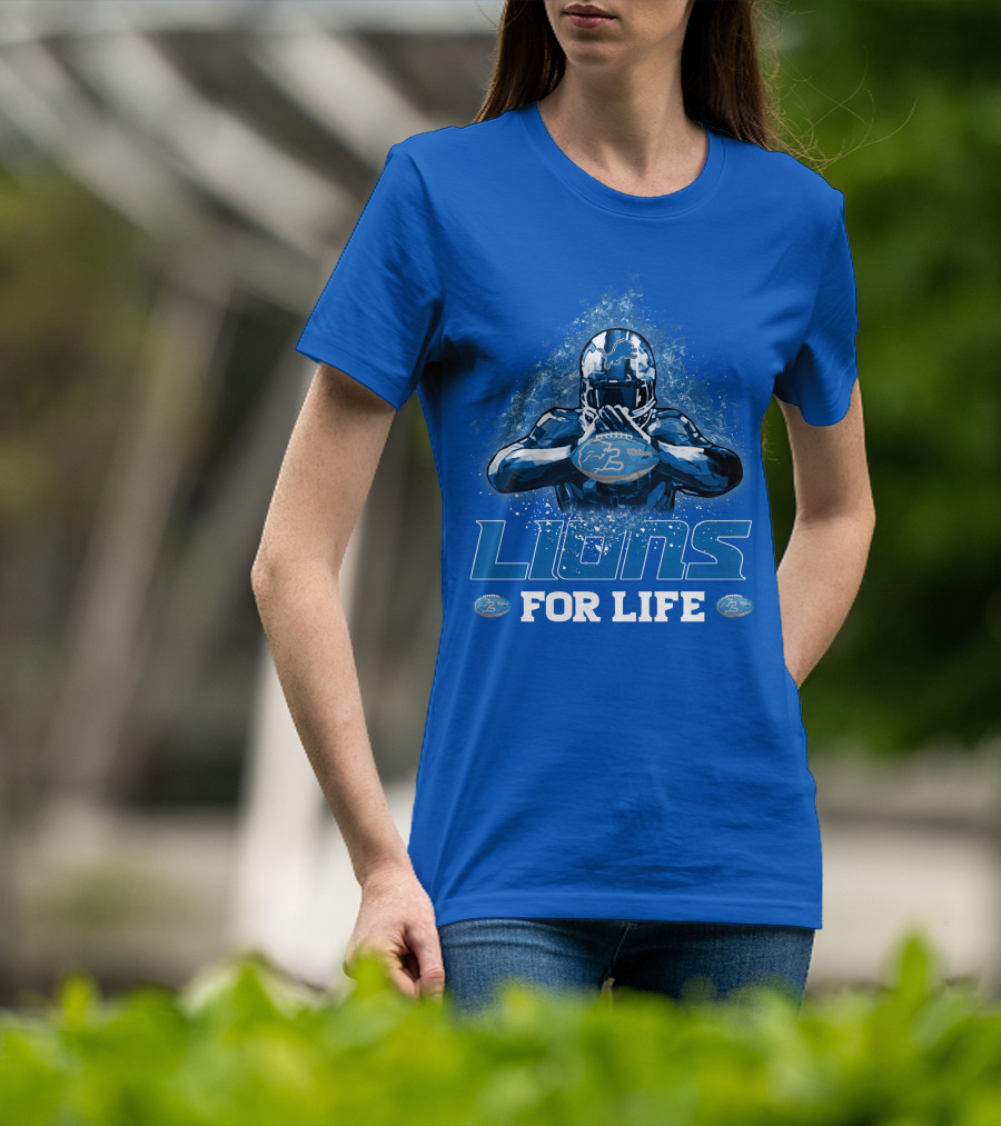 Lions For Life Detroit Lions Football Player T-Shirt