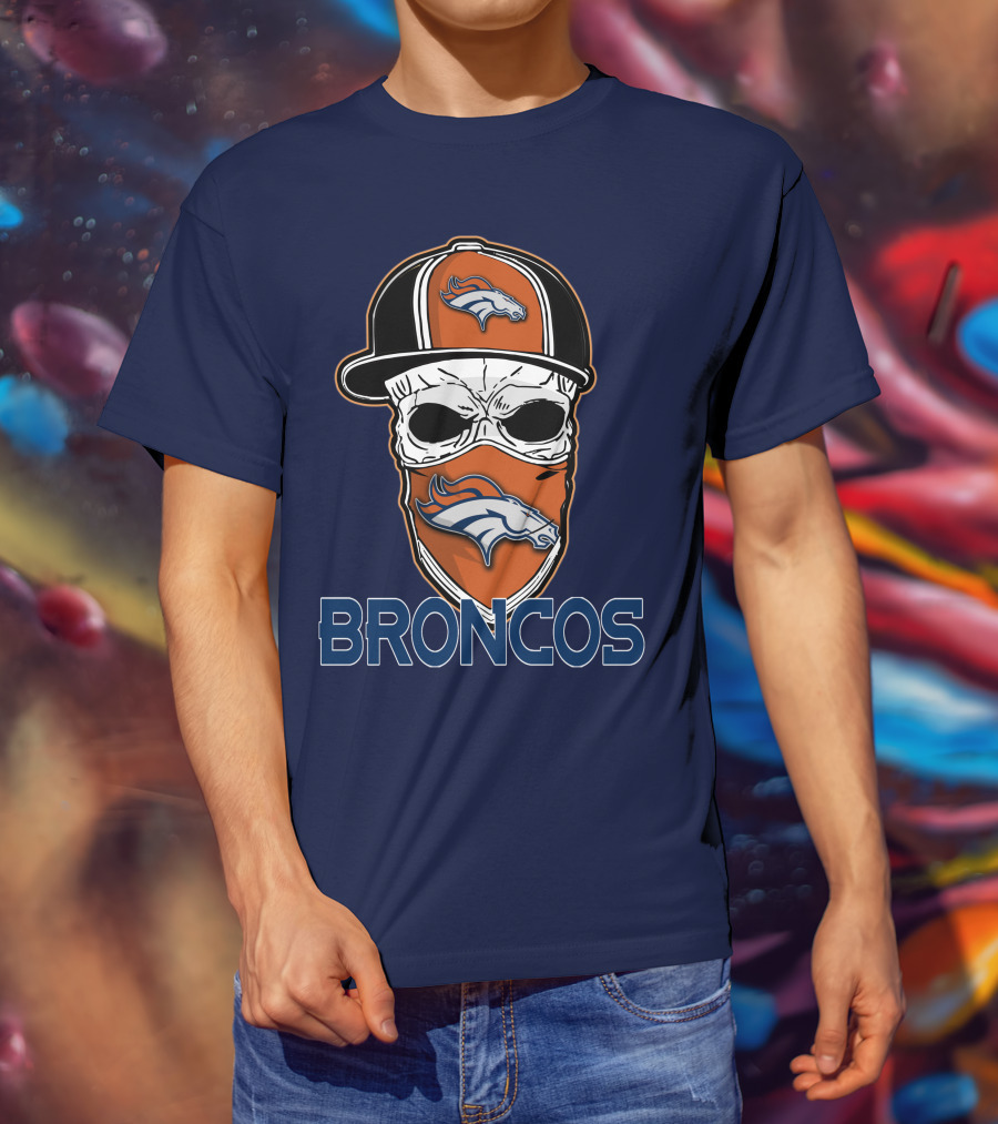 Broncos Skull Hat Denver Broncos T-Shirt